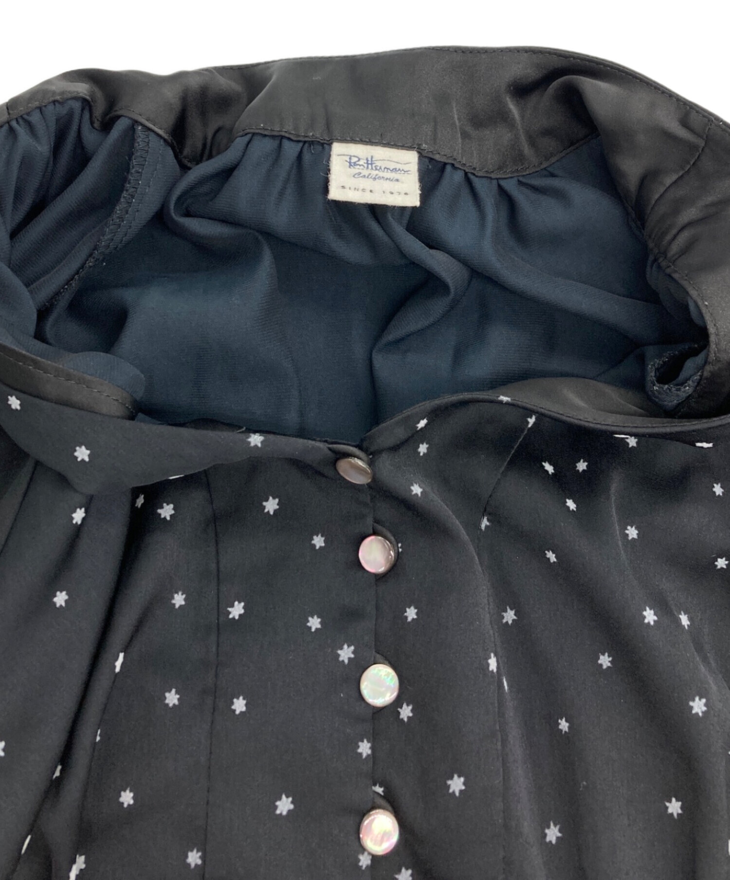 中古・古着通販】Ron Herman (ロンハーマン) 総柄ワンピース ブラック