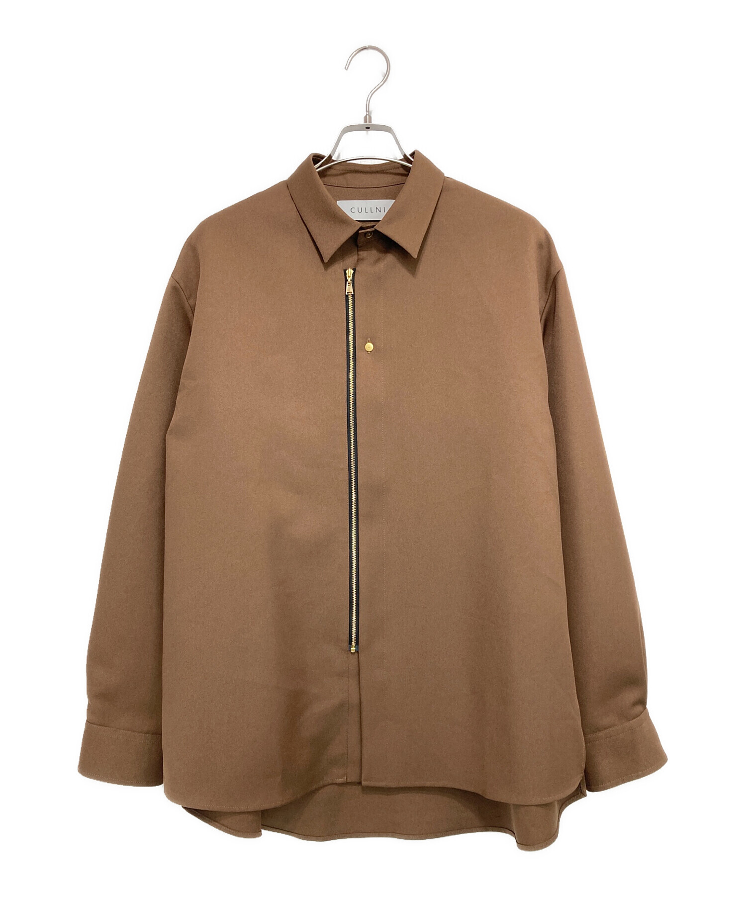 中古・古着通販】CULLNI (クルニ) Front Zip Shirt ブラウン サイズ:2