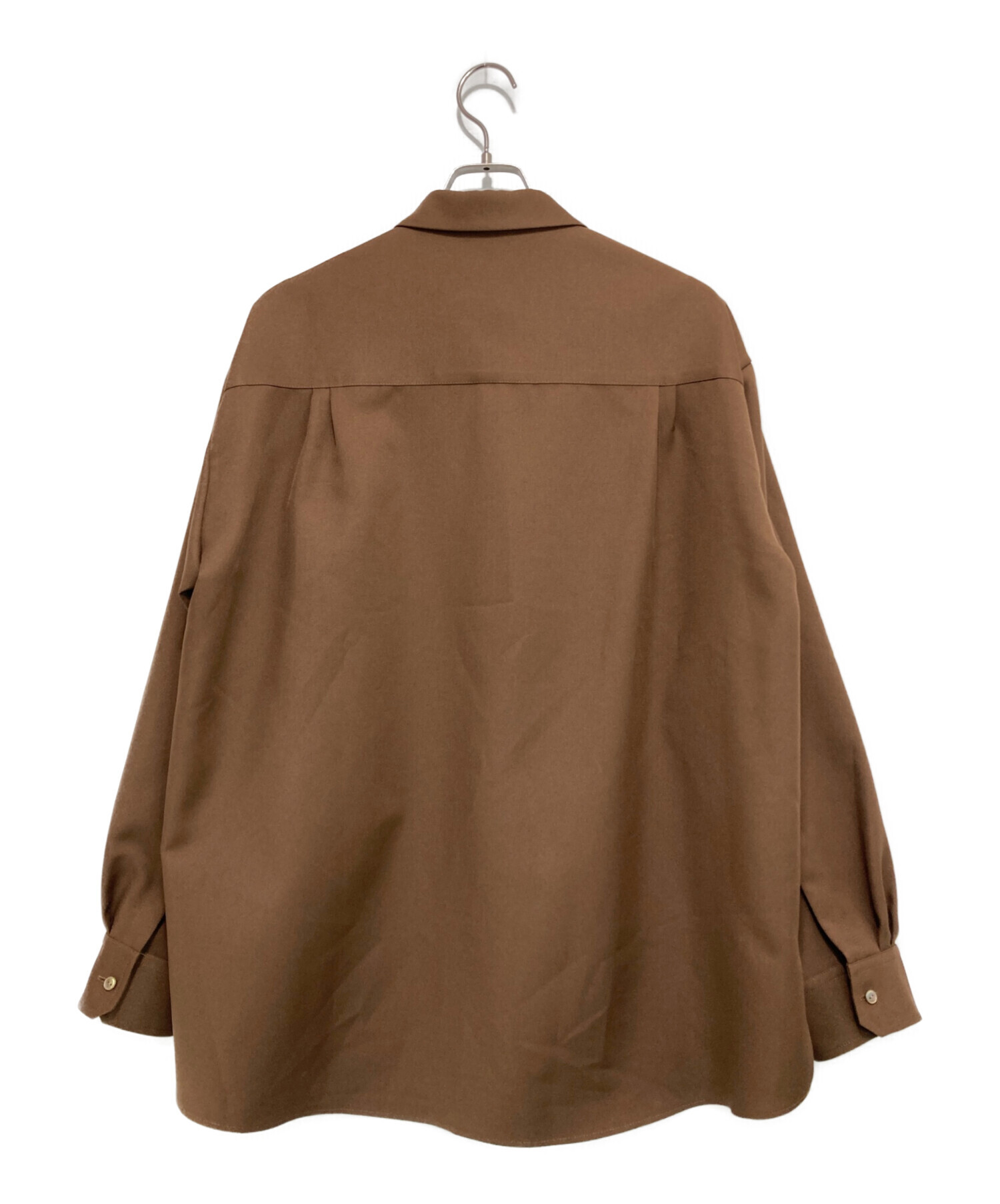 CULLNI ブラウン 長袖シャツ　サイズ2 中古・古着通販】CULLNI (クルニ) Front Zip Shirt ブラウン サイズ:2