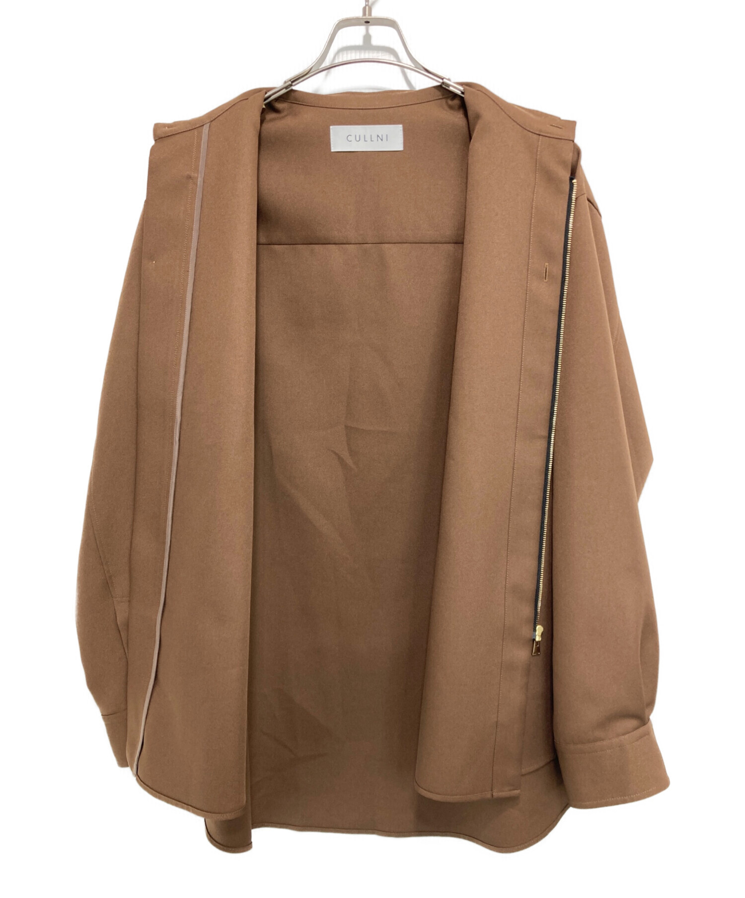 中古・古着通販】CULLNI (クルニ) Front Zip Shirt ブラウン サイズ:2