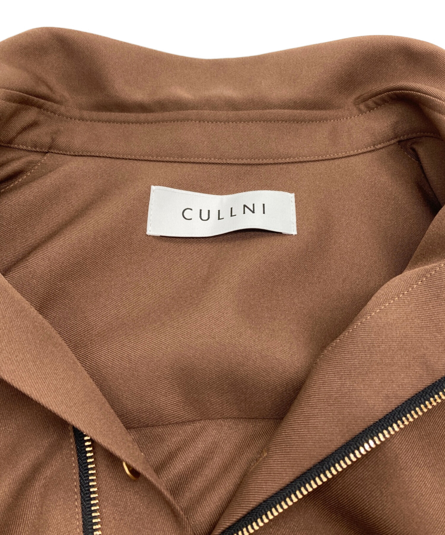 中古・古着通販】CULLNI (クルニ) Front Zip Shirt ブラウン サイズ:2