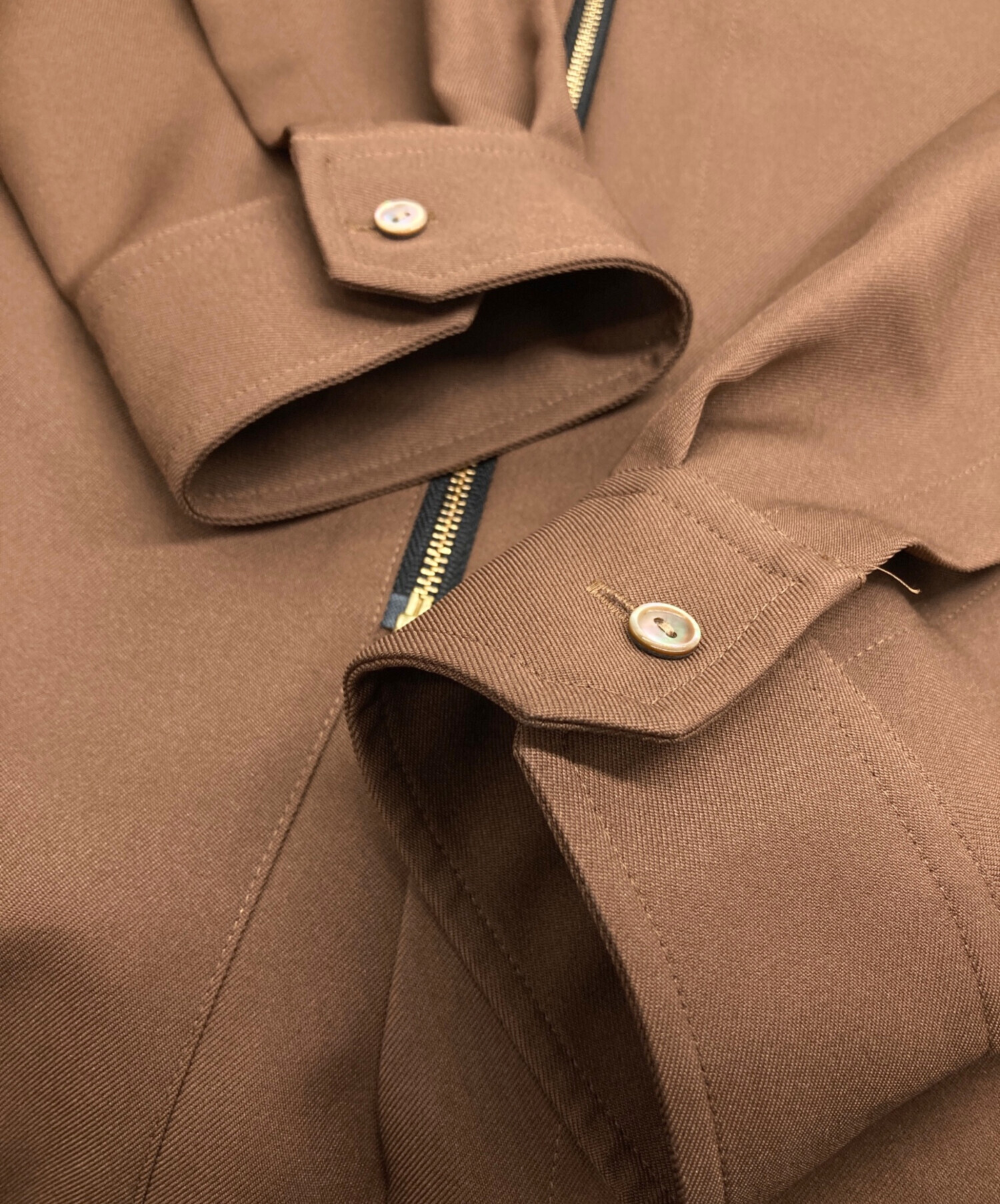 中古・古着通販】CULLNI (クルニ) Front Zip Shirt ブラウン サイズ:2
