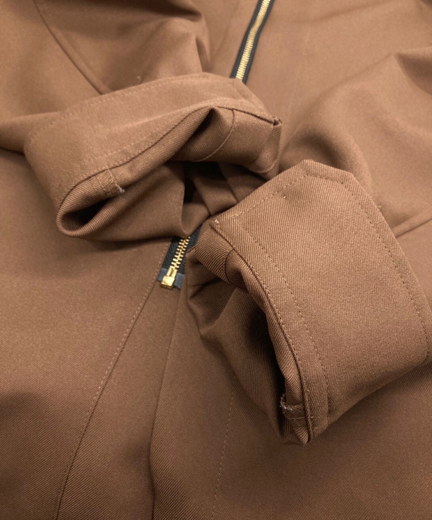 中古・古着通販】CULLNI (クルニ) Front Zip Shirt ブラウン サイズ:2