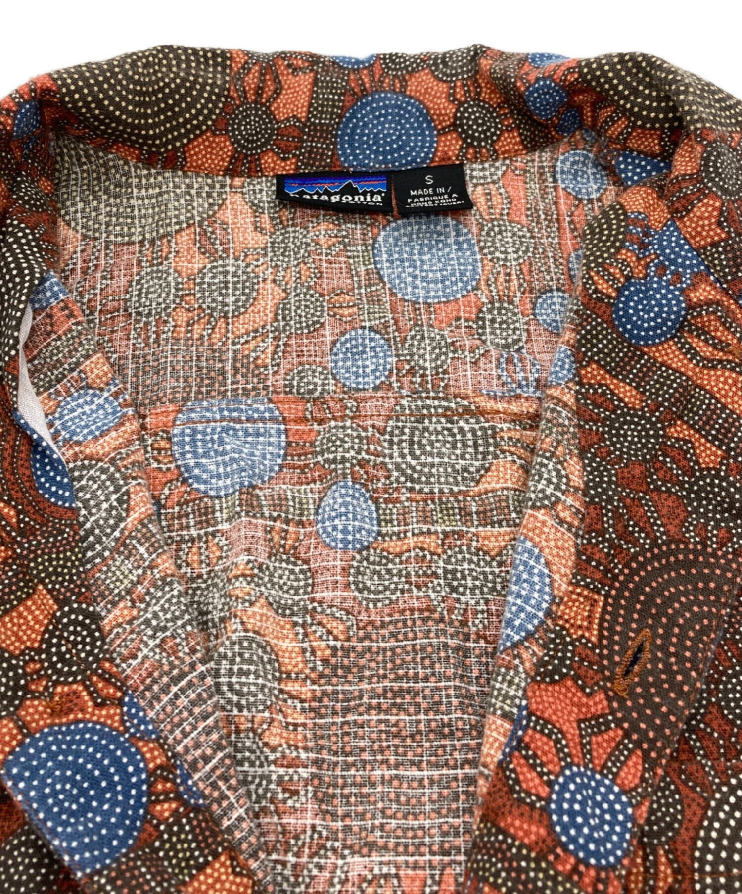 ご*ん様 激レアpatagonia パタゴニア 90s 総柄ACシャツ M 中古・古着通販】Patagonia (パタゴニア) 90's 総柄シャツ オレンジ