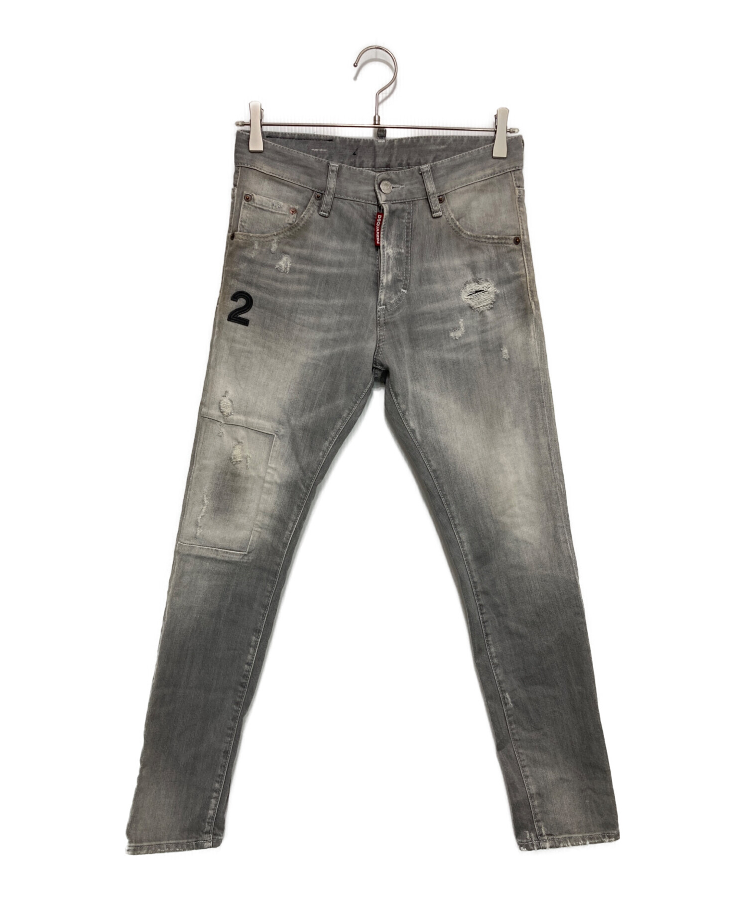 dsquared 2ディースクエアード★ダークグレー スキニーデニムダメージ加工 中古・古着通販】DSQUARED2 (ディースクエアード) Skinny Dan Jean