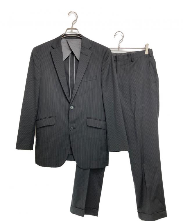 BURBERRY BLACK LABEL ダブルスーツ 40R グレー 中古・古着通販】BURBERRY BLACK LABEL (バーバリーブラックレーベル