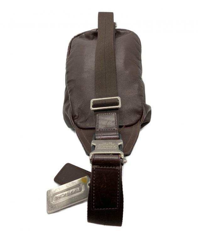 【未使用級】 COACH コーチ トンプソン ボディーバック スリングバッグ 中古・古着通販】COACH (コーチ) トンプソン スリングバッグ ブラウン