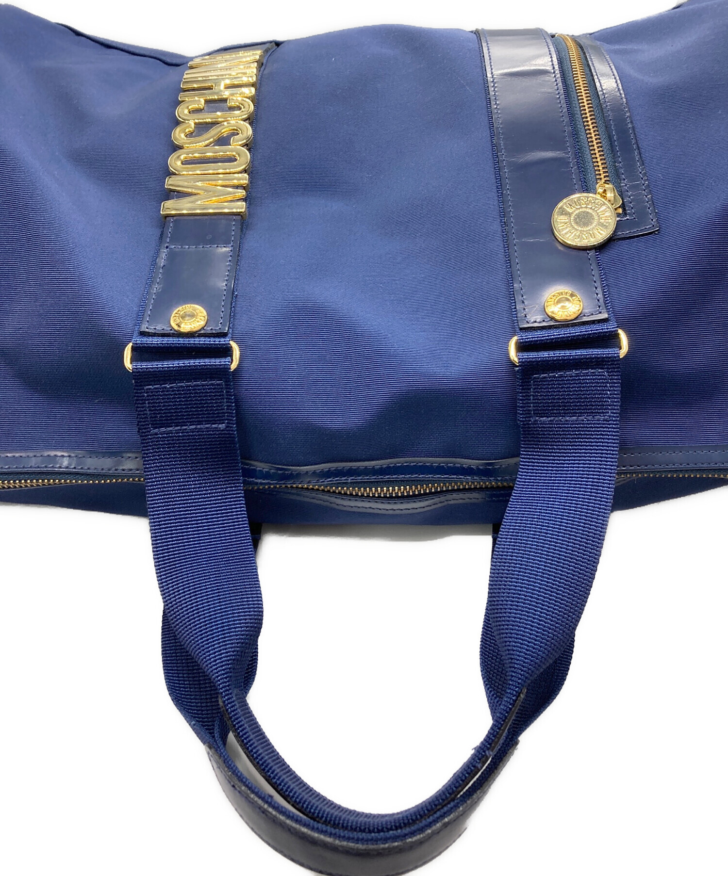 中古・古着通販】MOSCHINO (モスキーノ) 2WAYボストンバッグ ネイビー