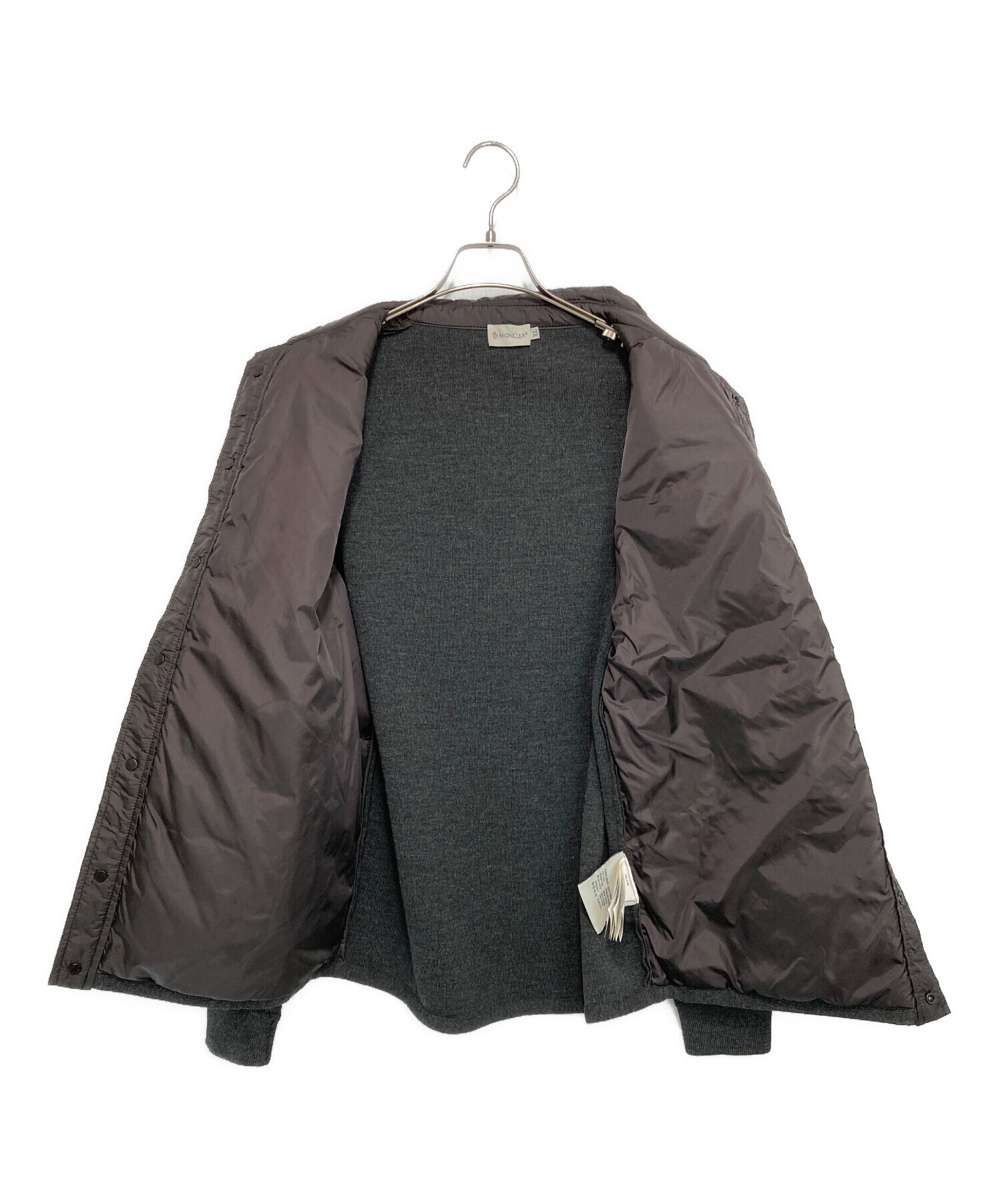 モンクレール　グレー　ナイロン　中古 中古・古着通販】MONCLER (モンクレール) MAGLIONE TRICOT CARDIGAN