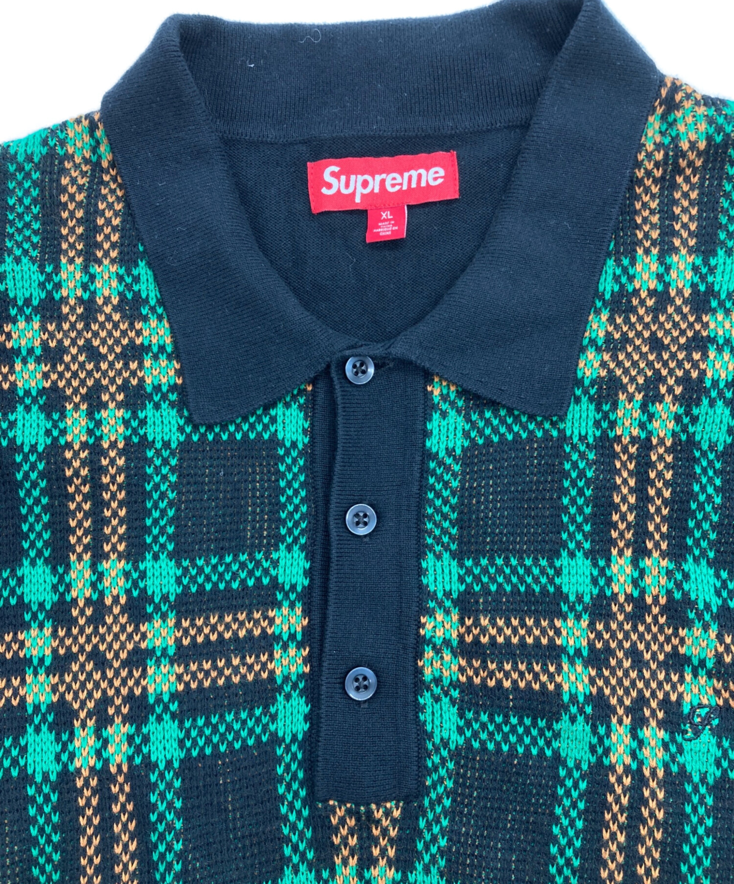 中古・古着通販】SUPREME (シュプリーム) Plaid Knit S/S Polo