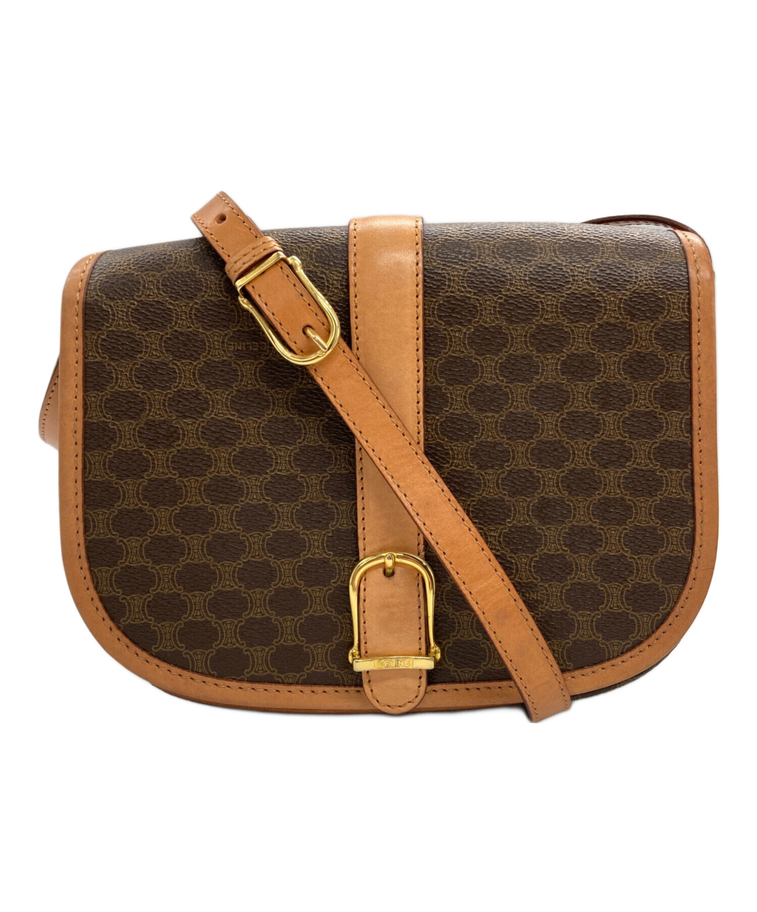 中古・古着通販】CELINE (セリーヌ) マカダム柄 ショルダーバッグ