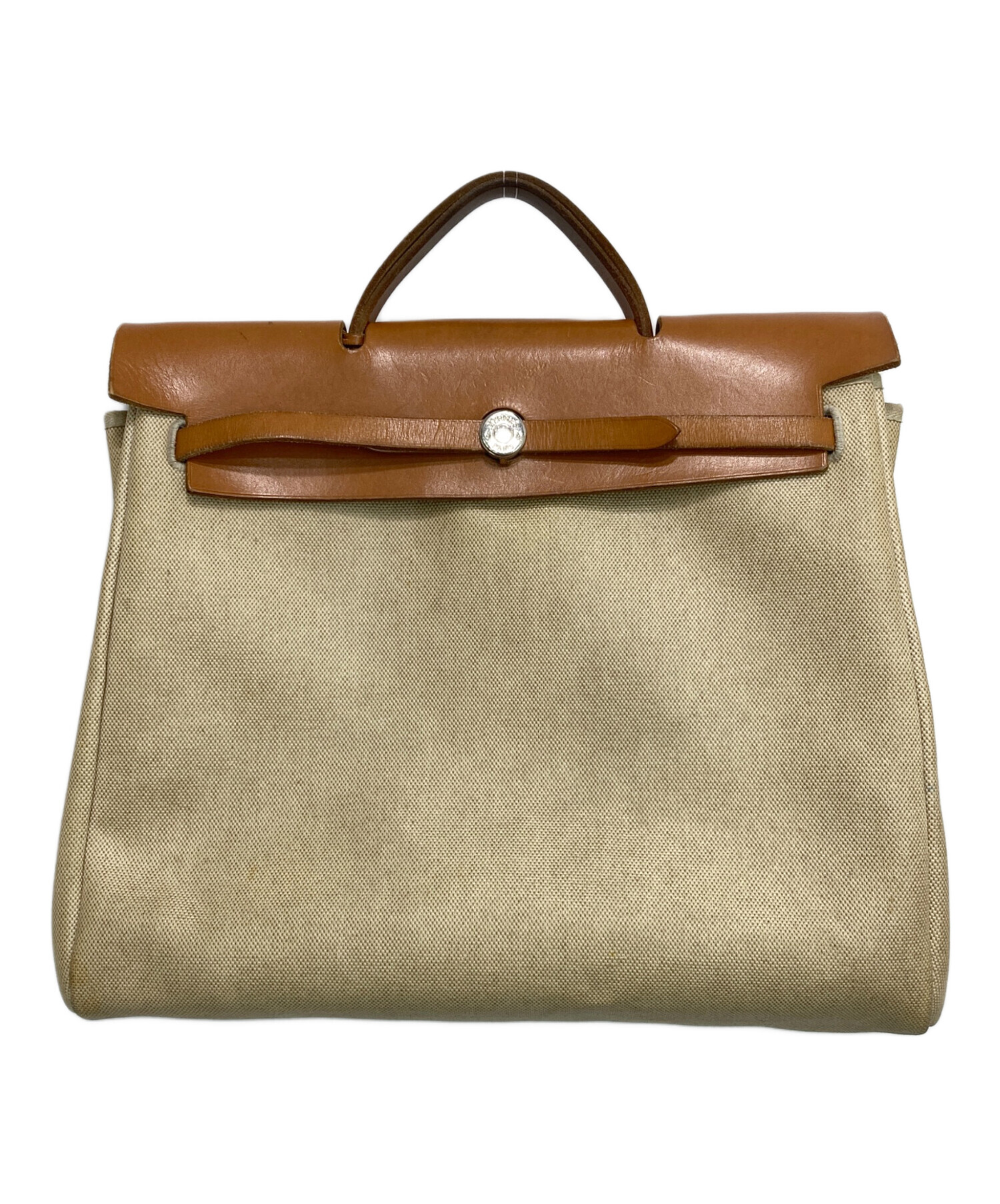 中古・古着通販】HERMES (エルメス) エールバッグMM ベージュ×ブラウン 