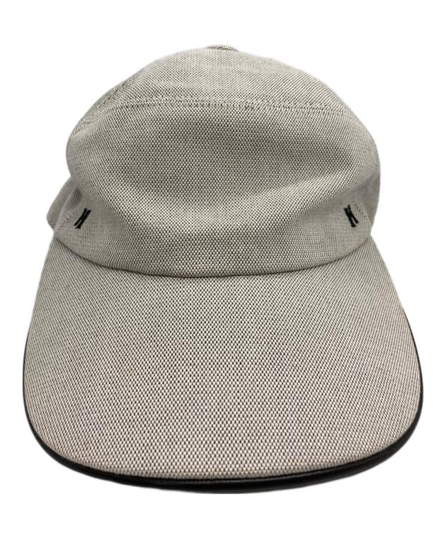 エルメス　帽子　チャコールグレー　ベージュ 中古・古着通販】HERMES (エルメス) Hロゴキャップ ベージュ｜ブランド