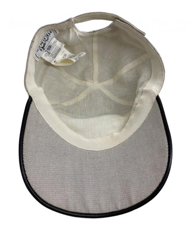 中古・古着通販】HERMES (エルメス) Hロゴキャップ ベージュ｜ブランド