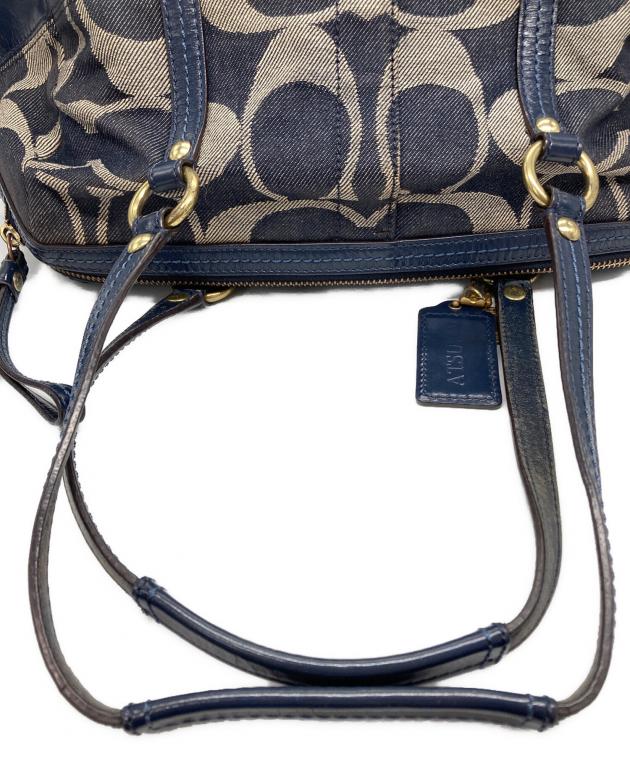 中古・古着通販】COACH (コーチ) シグネチャー デニム サッチェル
