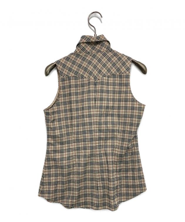BURBERRY BLUE LABEL タンクトップ ノバチェック ベージュ 中古・古着通販】BURBERRY BLUE LABEL (バーバリー ブルー レーベル