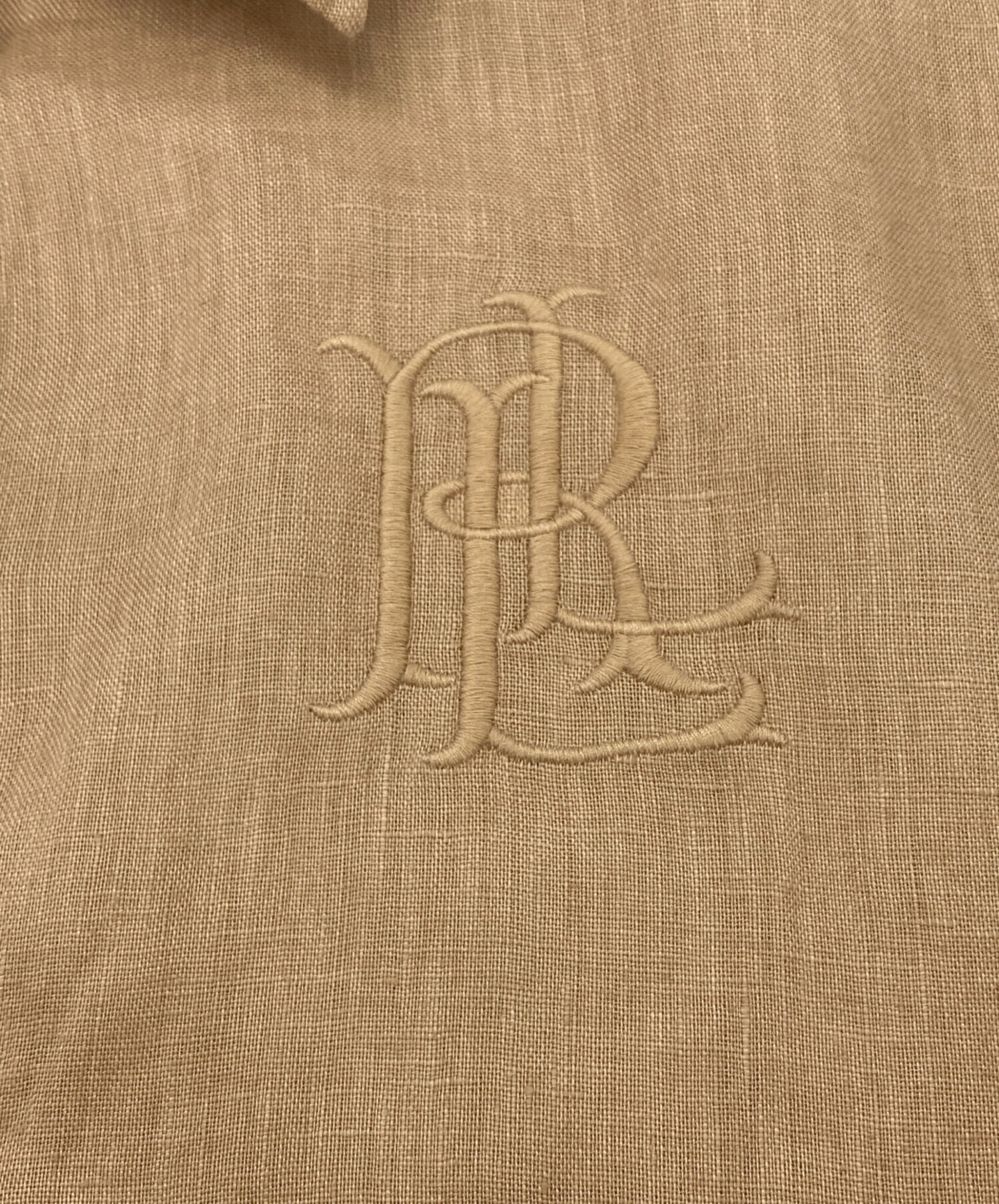 希少　LAUREN RALPH LAUREN リネン100％ 金ボタンロゴ刺繍 中古・古着通販】LAUREN RALPH LAUREN (ローレンラルフローレン
