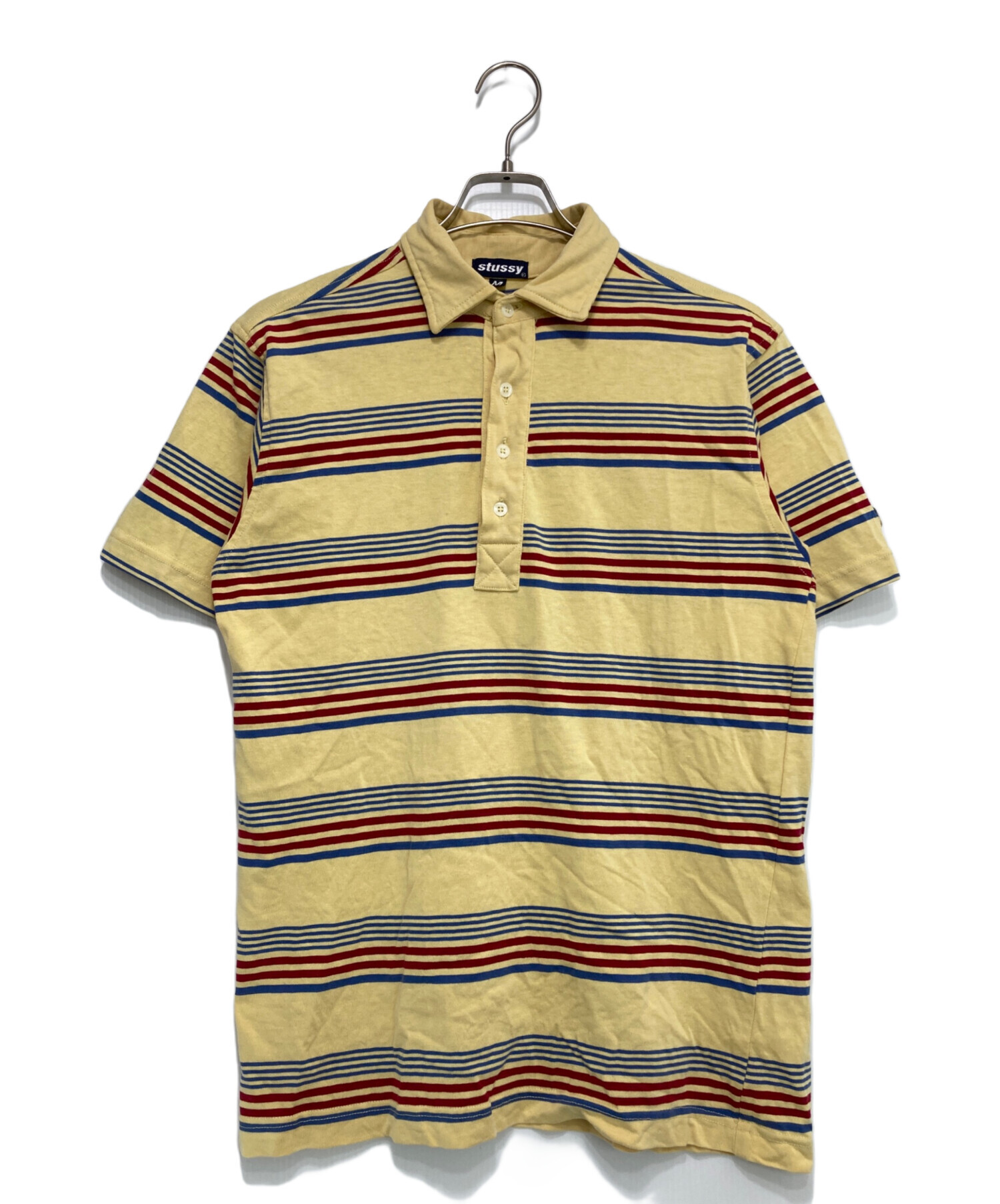 90s〜00s STUSSY ボーダーポロシャツ ブラウン Y2K 中古・古着通販】stussy (ステューシー) 90's ボーダーポロシャツ