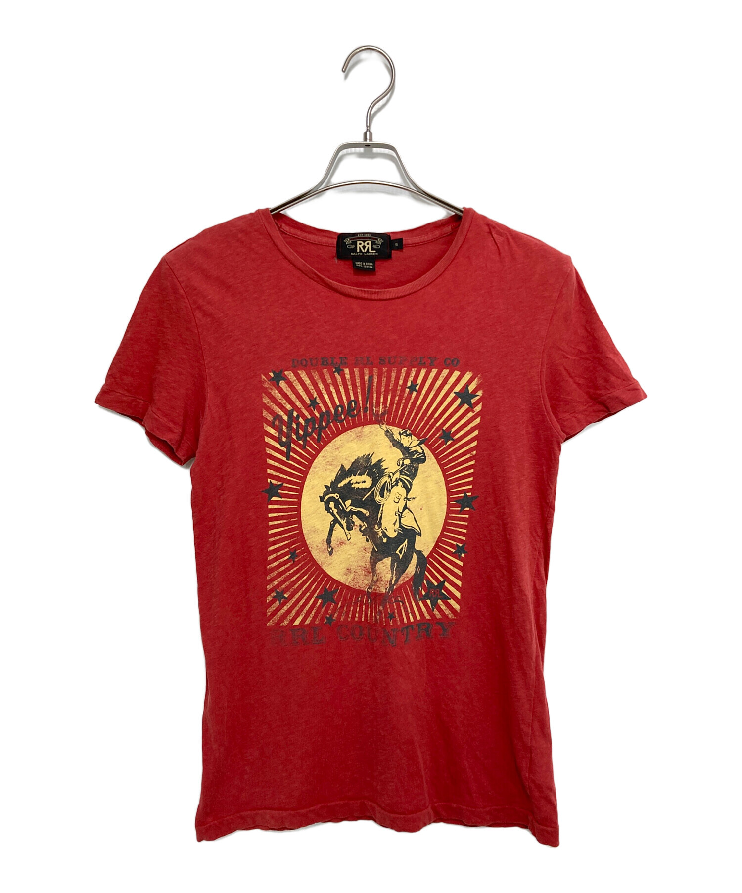 中古・古着通販】RRL (ダブルアールエル) カウボーイプリントTシャツ