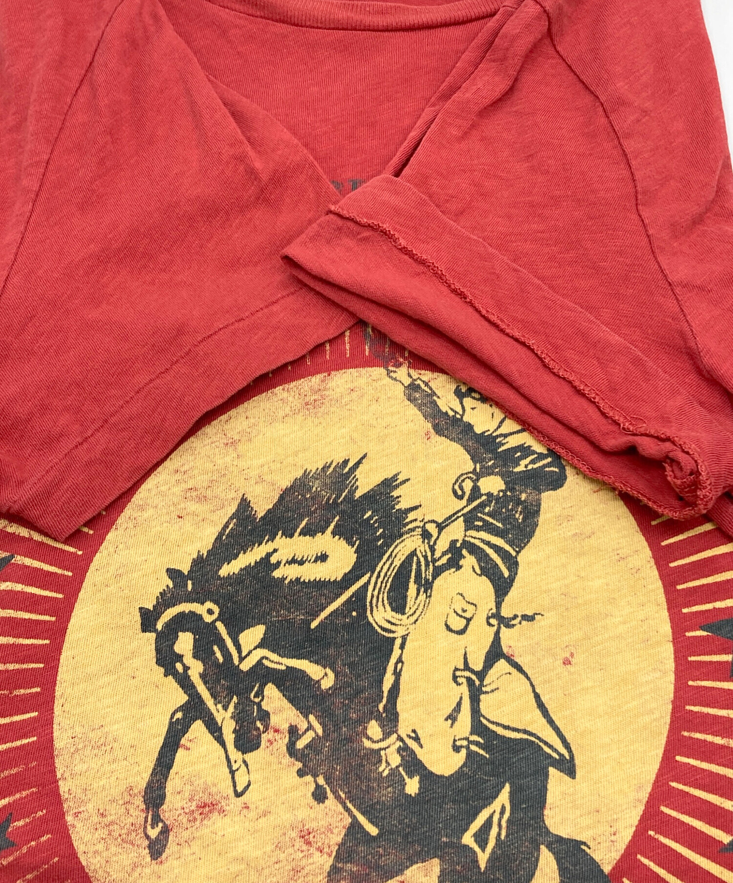 中古・古着通販】RRL (ダブルアールエル) カウボーイプリントTシャツ