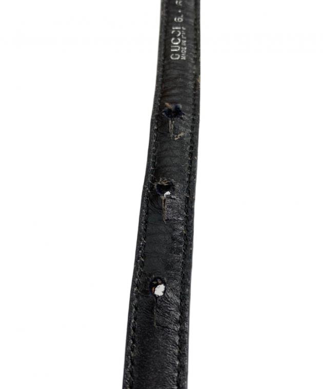 中古・古着通販】GUCCI (グッチ) Gバックルエナメルレザーベルト