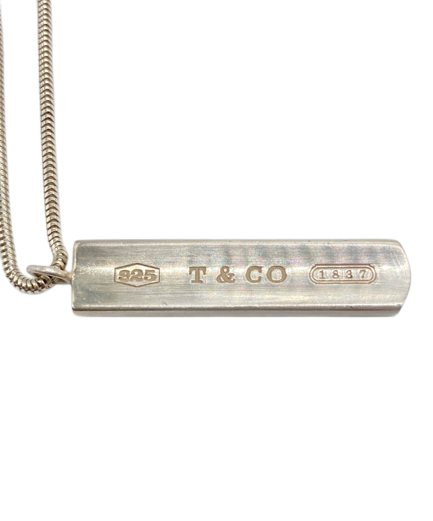 Tiffany ティファニー　プレート　ネックレス 中古・古着通販】TIFFANY & Co. (ティファニー) 1837バープレート