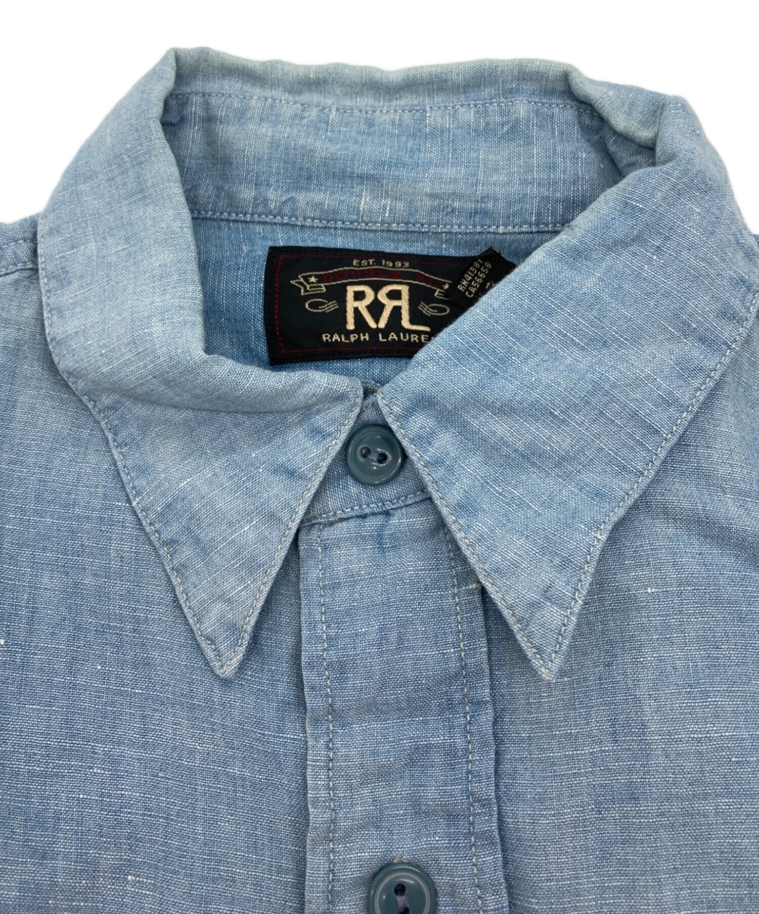 中古・古着通販】RRL (ダブルアールエル) 半袖シャンブレーシャツ