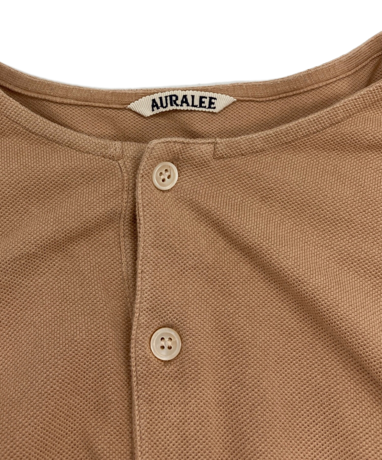 中古・古着通販】AURALEE (オーラリー) SUPER SOFT PIQUE HENLEY NECK