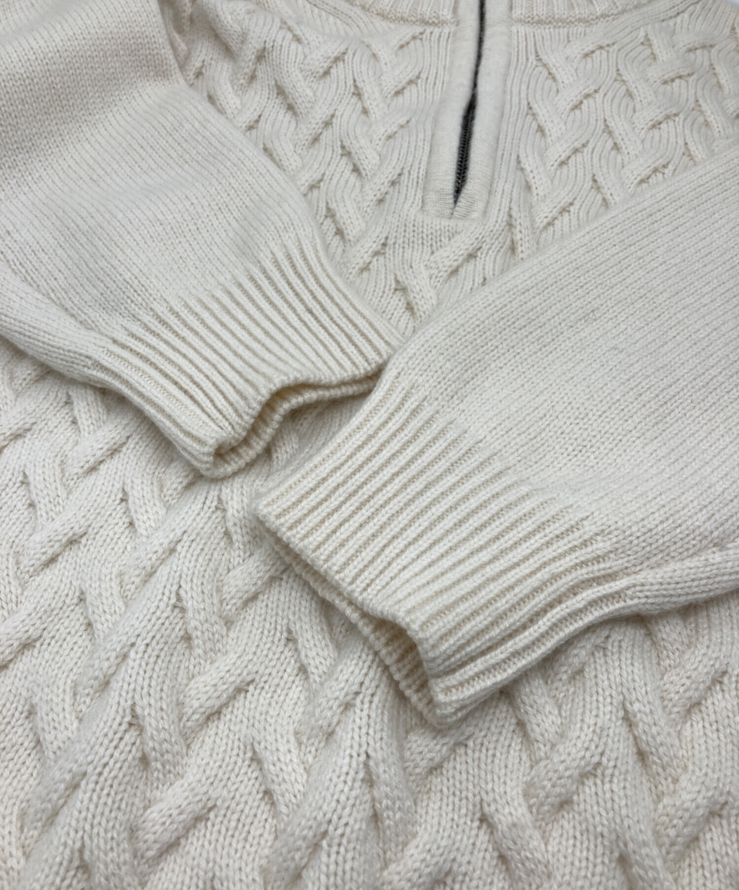 中古・古着通販】MOORER (ムーレー) カシミヤハーフジップニット