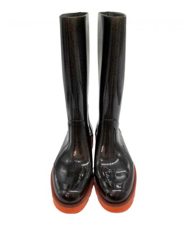 中古・古着通販】GUCCI (グッチ) GG PVC レインブーツ ブラック