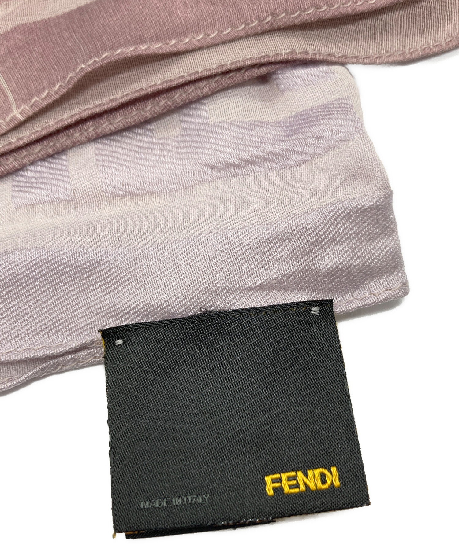 中古・古着通販】FENDI (フェンディ) ズッカ柄シルクストール ピンク