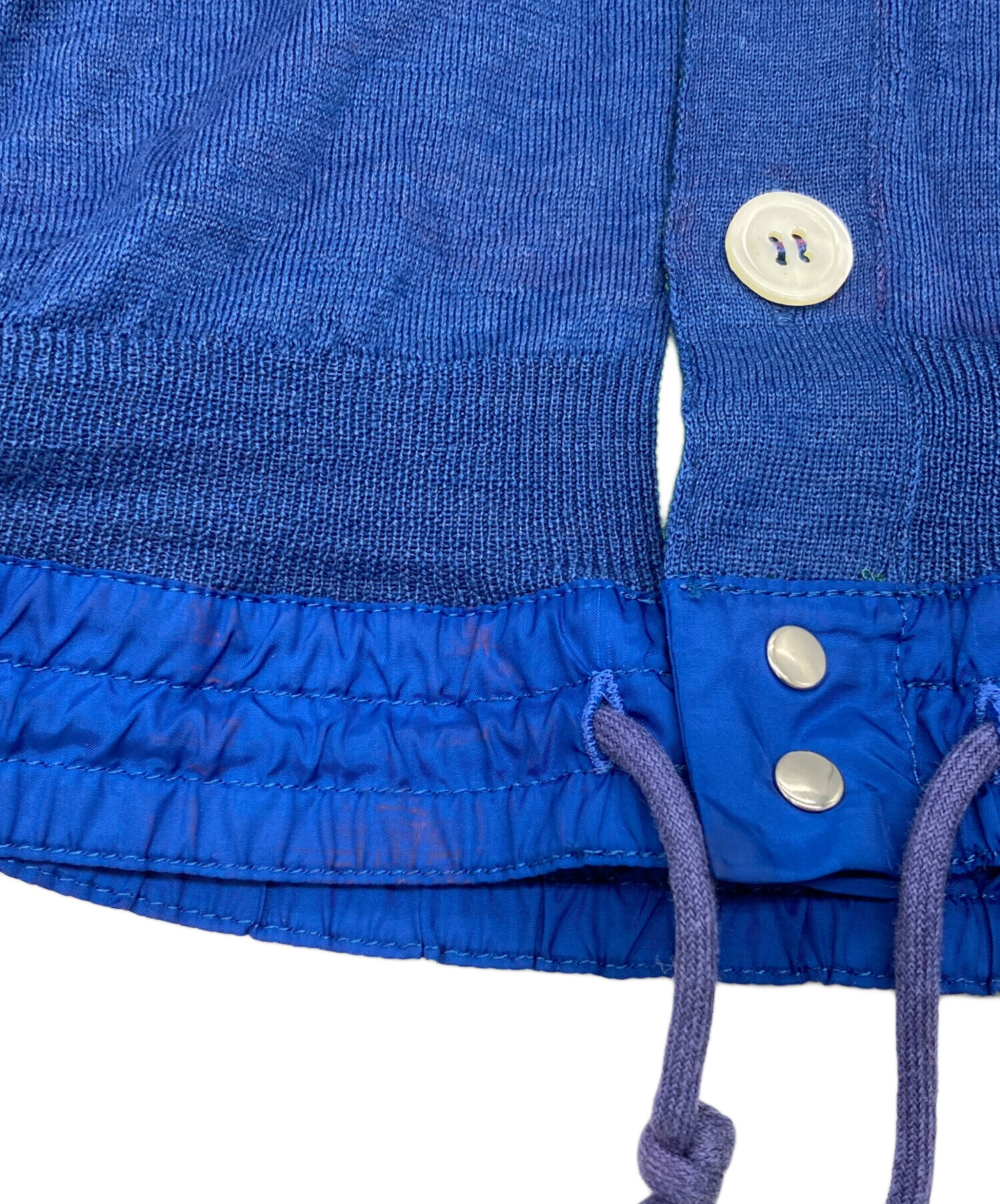 sacai サカイ 異素材切替 ウール ナイロン　コットン　ニット カーディガン 中古・古着通販】sacai (サカイ) 異素材切替 シルク混ニット