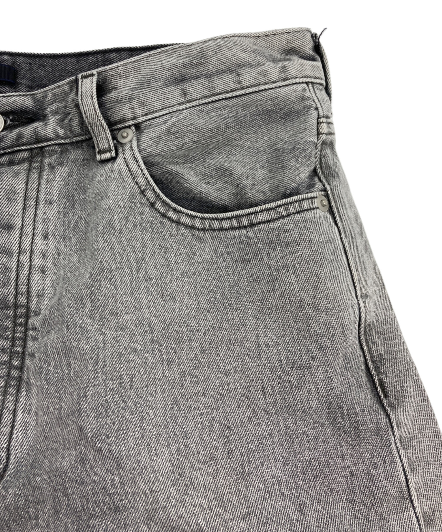 中古・古着通販】YLEVE (イレーヴ) 13.5ozセルビッジデニム グレー