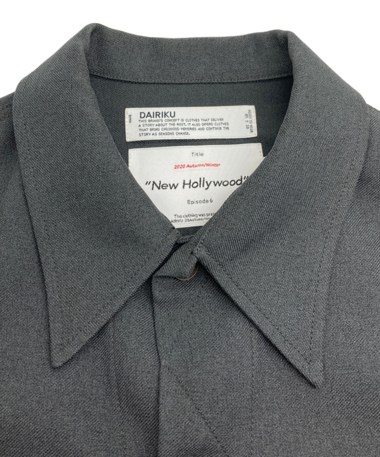 中古・古着通販】DAIRIKU (ダイリク) REGULAR POLYESTER JACKET グレー