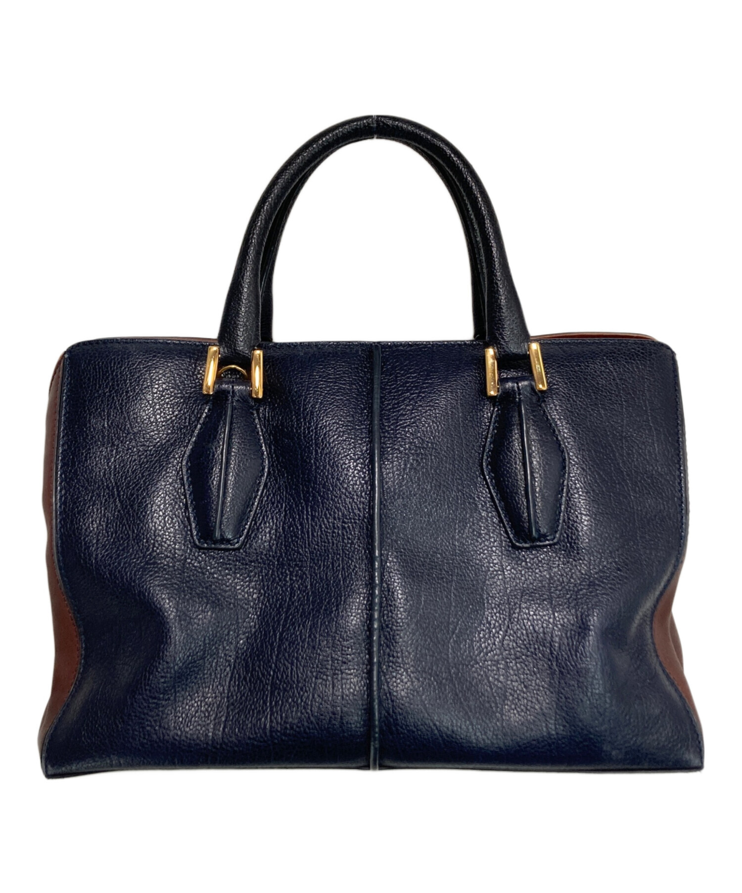 中古・古着通販】TOD'S (トッズ) ハンドバッグ ネイビー×ブラウン