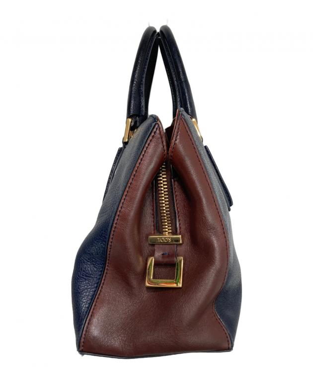 中古・古着通販】TOD'S (トッズ) ハンドバッグ ネイビー×ブラウン