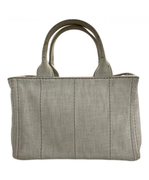 中古・古着通販】PRADA (プラダ) カナパ デニム2WAYバッグ グレー