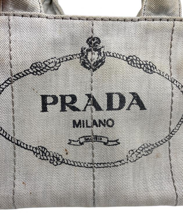 中古・古着通販】PRADA (プラダ) カナパ デニム2WAYバッグ グレー