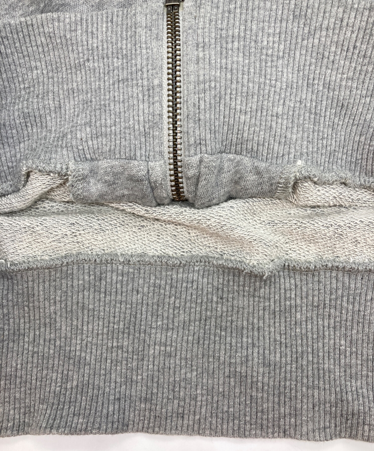 中古・古着通販】DIESEL (ディーゼル) ジップパーカー グレー×ブラック