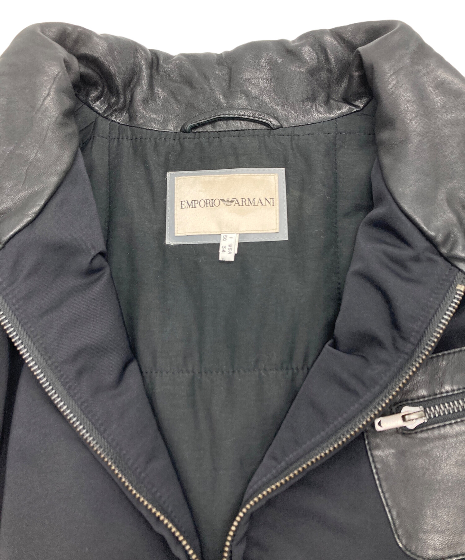 中古・古着通販】EMPORIO ARMANI (エンポリオ アルマーニ) レザー切替