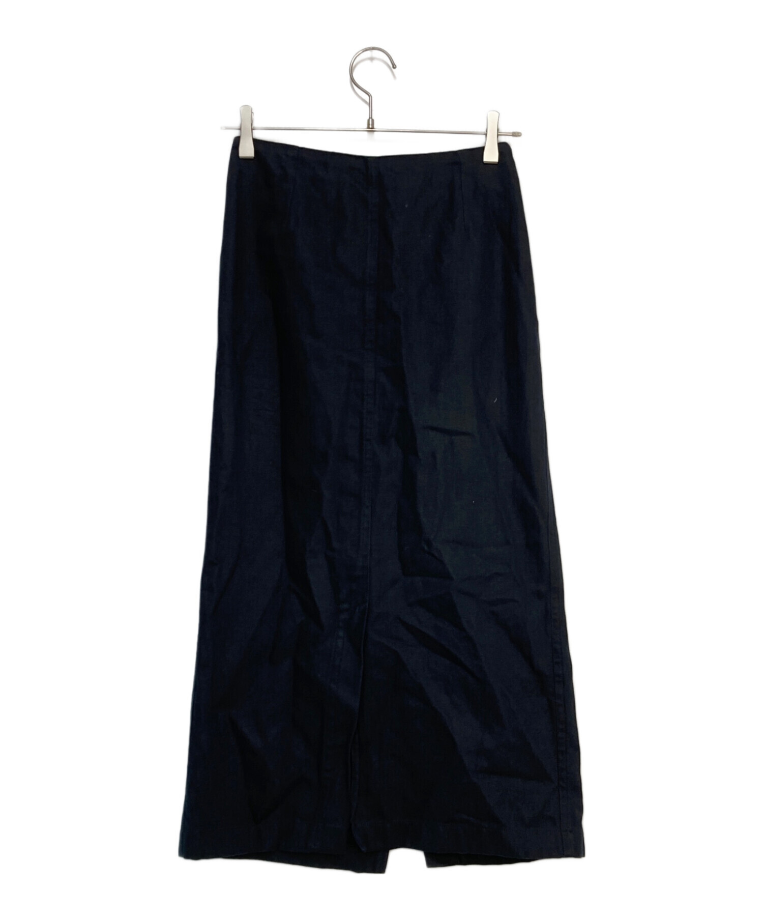 DRIES VAN NOTTEN ドリスヴァンノッテン レザー切替ウールスカート