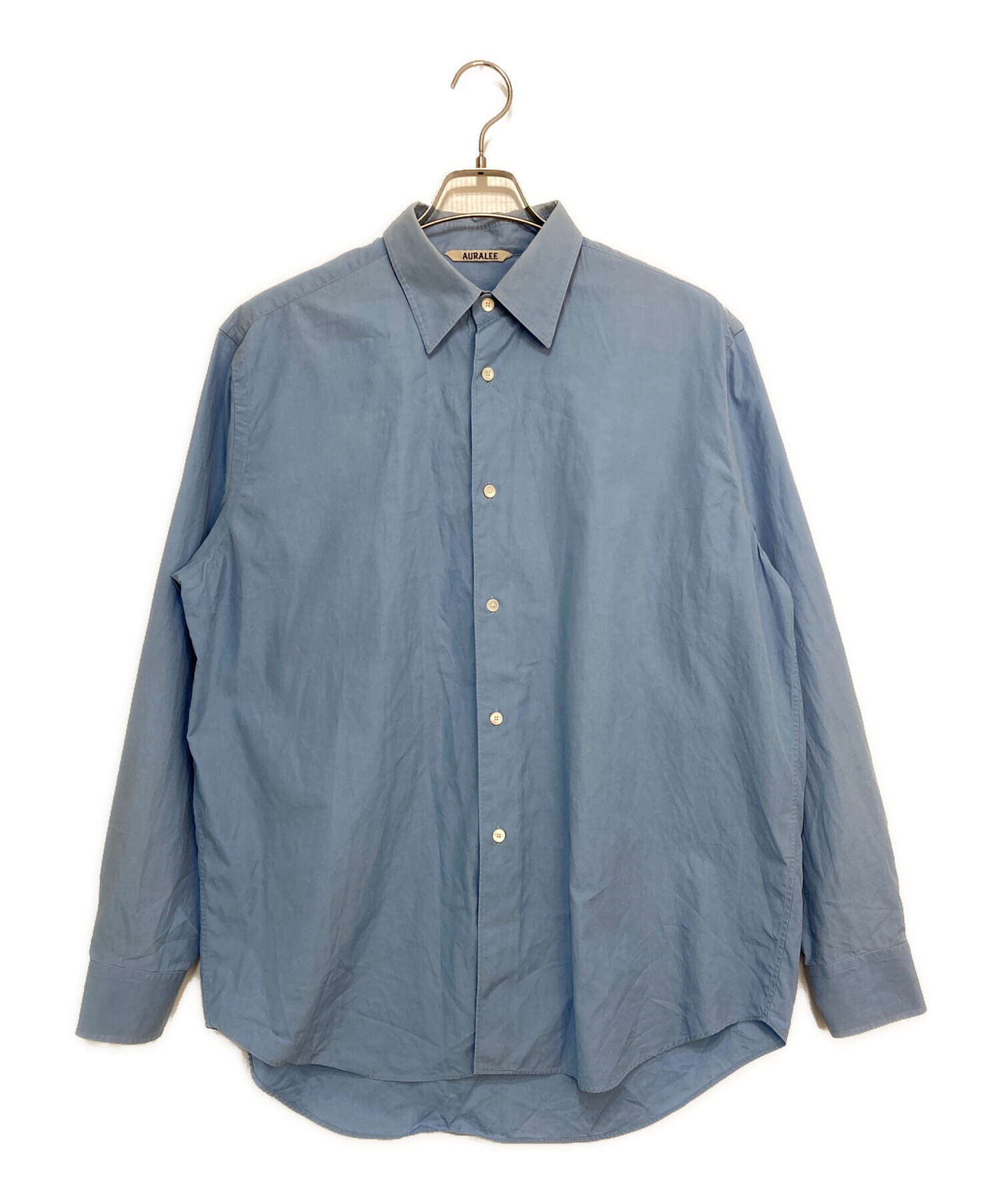 【値下げ】WASHED FINX TWILL SHIRT サイズ4 中古・古着通販】AURALEE (オーラリー) WASHED FINX TWILL SHIRT