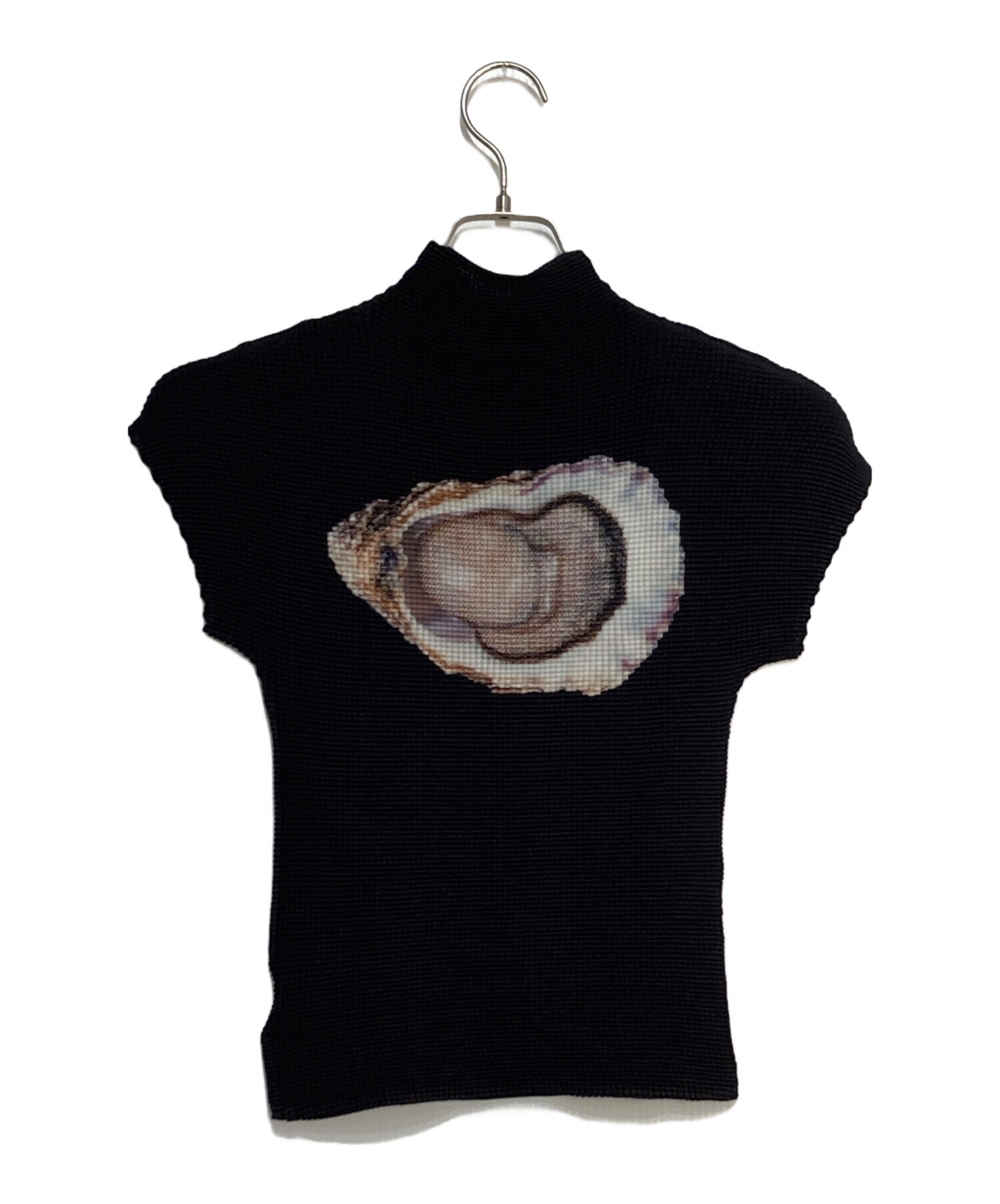 musubore pleated print tops オイスター 中古・古着通販】MUSUBORE (ムスボレ) pleated print tops ブラック
