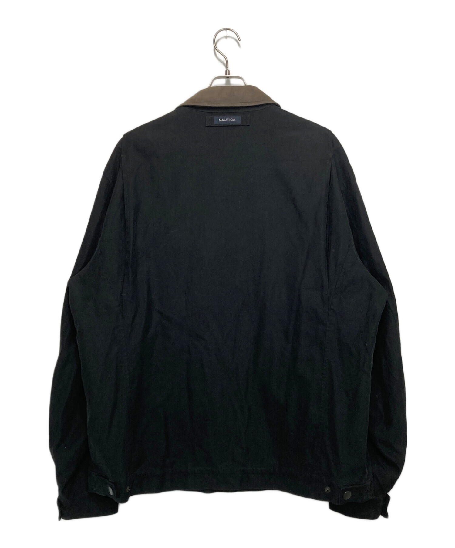 13T7556 NAUTICA ブルゾン　襟レザー　スウィングトップ　古着 中古・古着通販】NAUTICA (ノーティカ) 襟レザースイングトップ