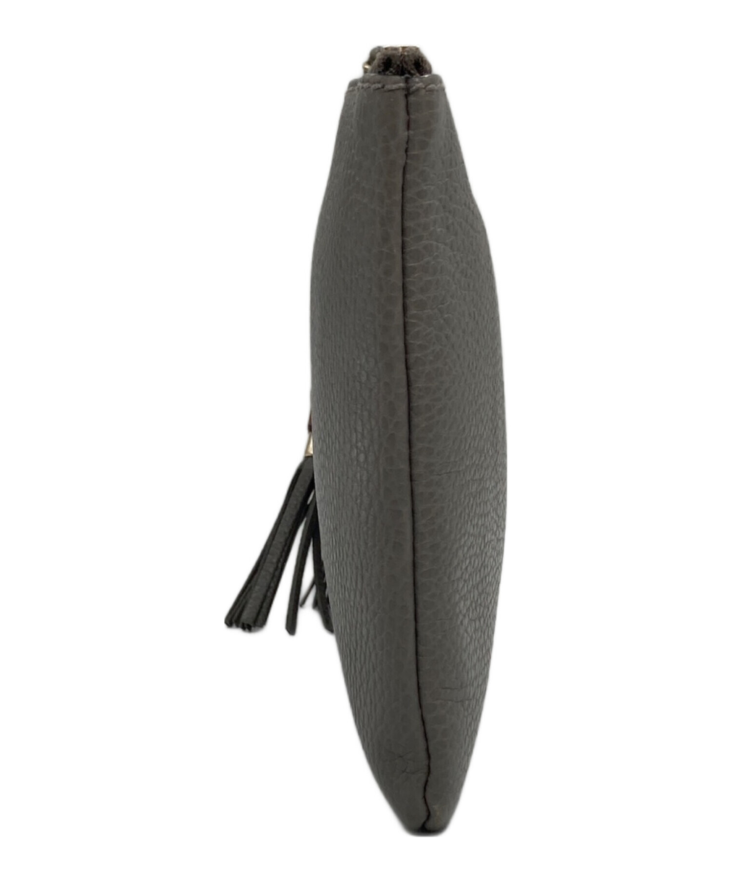 正規店購入　GUCCI レザー　バンブークラッチバッグ　ポーチ 中古・古着通販】GUCCI (グッチ) バンブー クラッチバッグ グレー