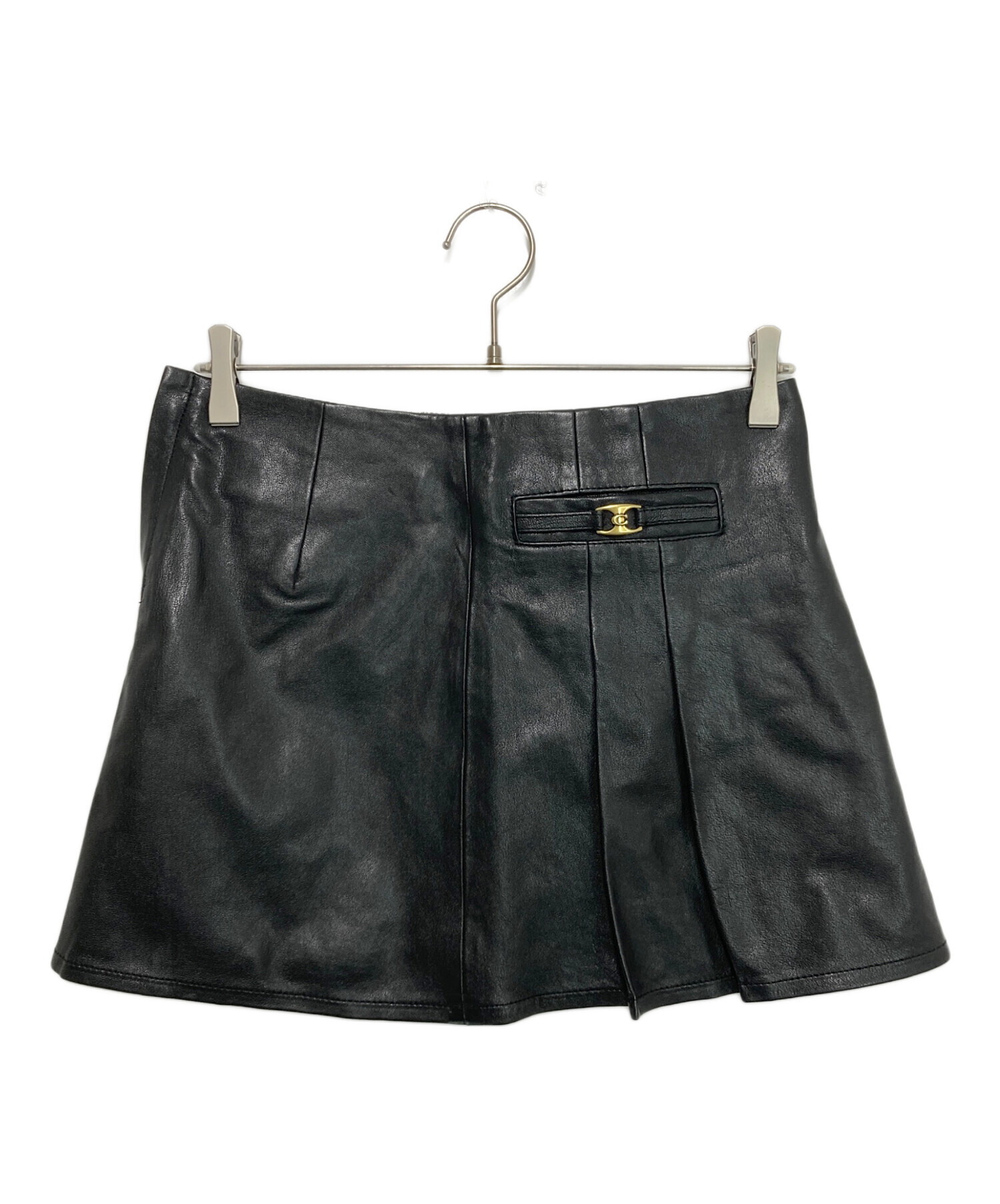 【値下げ】【美品】COACH コーチ レザースカート 中古・古着通販】COACH (コーチ) ヘリテージ C レザー ミニ スカート