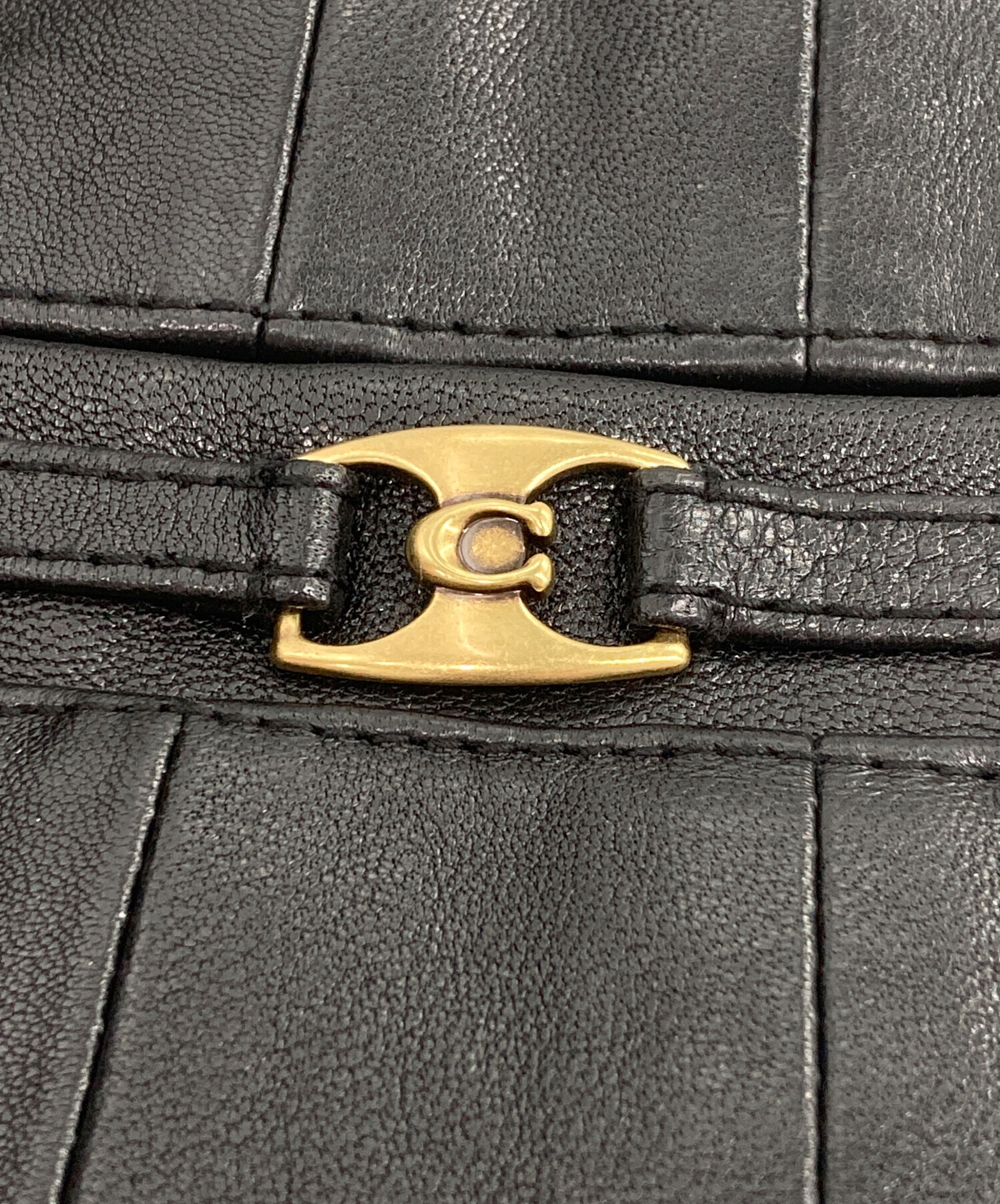 中古・古着通販】COACH (コーチ) ヘリテージ C レザー ミニ スカート