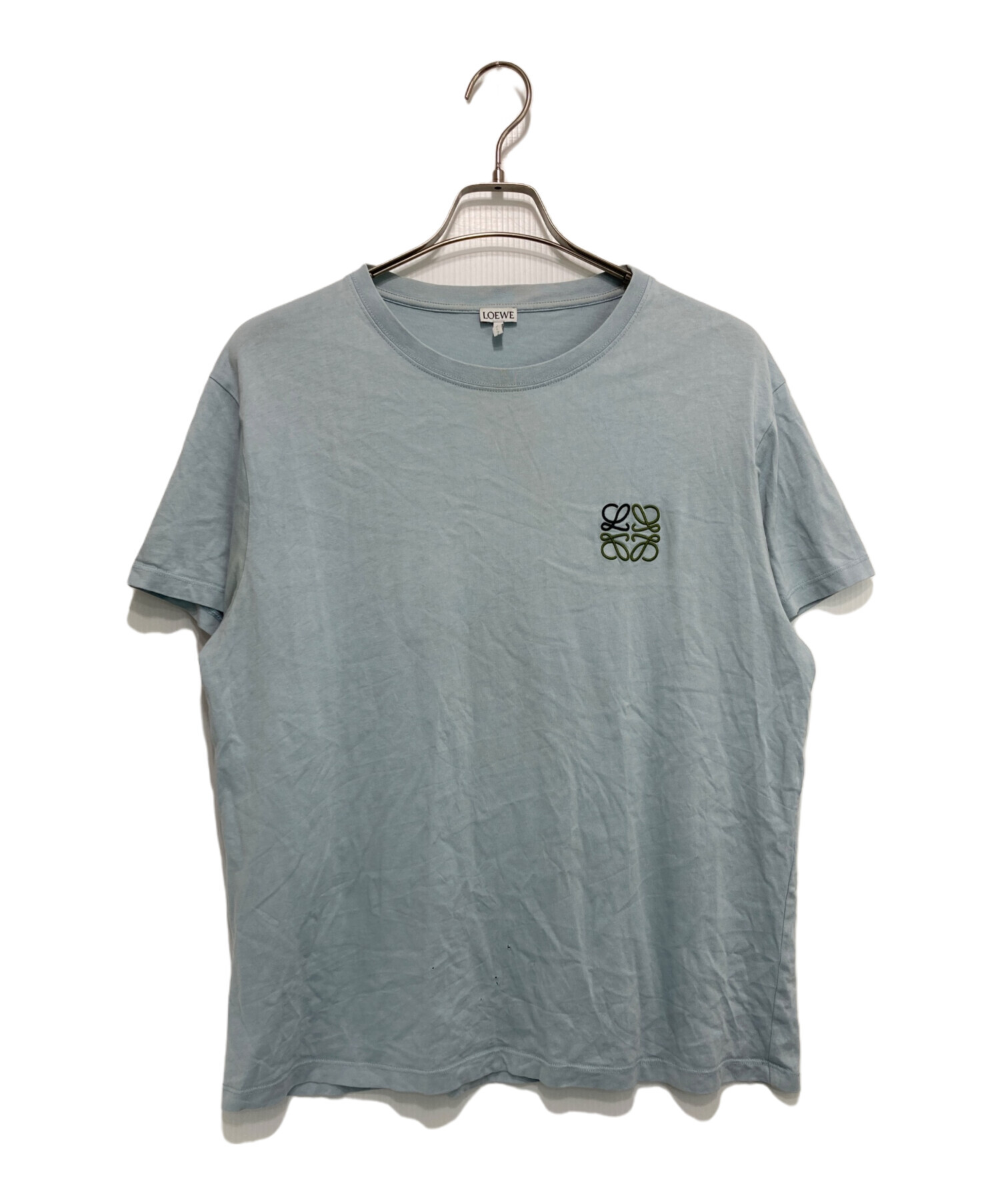 中古・古着通販】LOEWE (ロエベ) アナグラム刺繍 Tシャツ スカイブルー