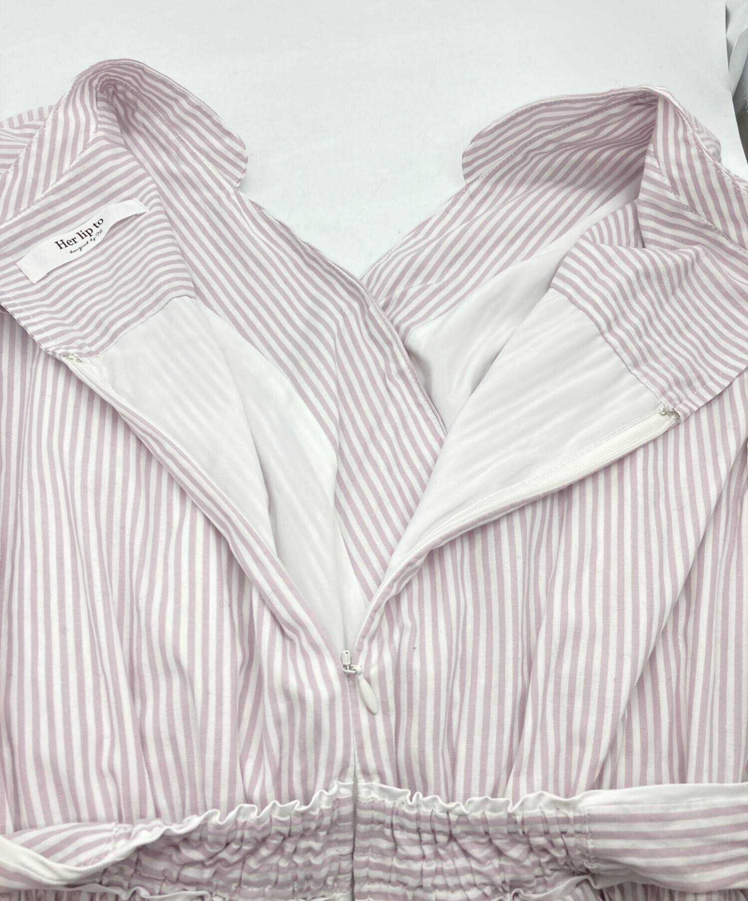 中古・古着通販】Her lip to (ハーリップトゥ) Stripe Cotton-Blend
