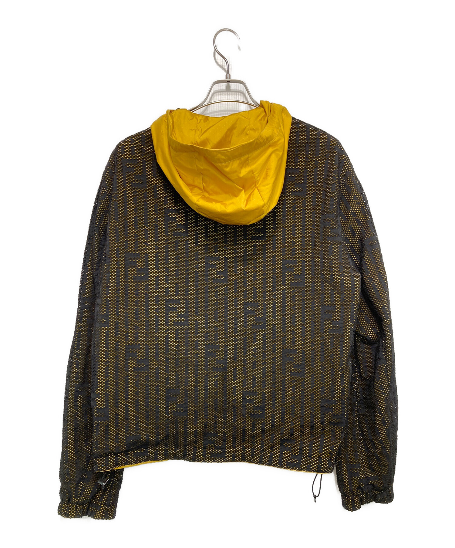 FENDI フェンディ ジャンバー ブルゾン Lサイズ イエロー 高級 中古・古着通販】FENDI (フェンディ) リバーシブルナイロンジャケット